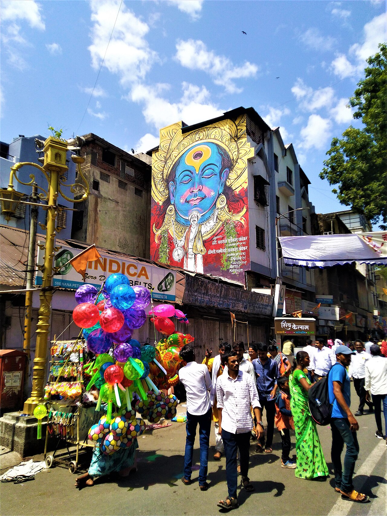 Pandharpur Wari mural near the Sant Tukaram palkhi halt, Pune